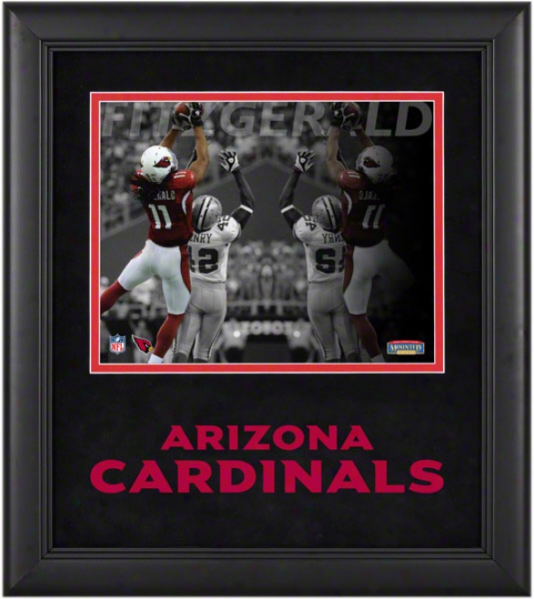 Larry Fitzgerald Framed Photograph  Details: 8x10, Reflections, Arizona Cardinals