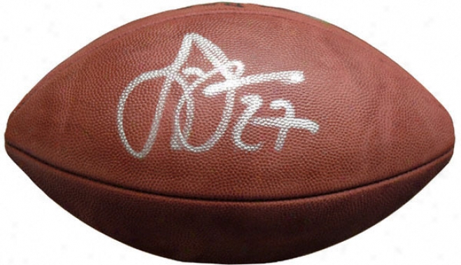 Larry Johnson Autographed Football  Details: Pro Football