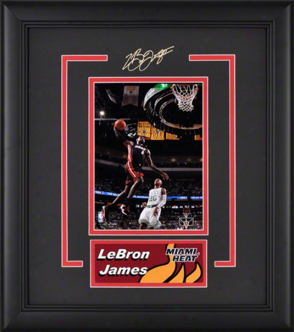 Lebron James Framed Photograph  Details: Miami Contest, Nameplate