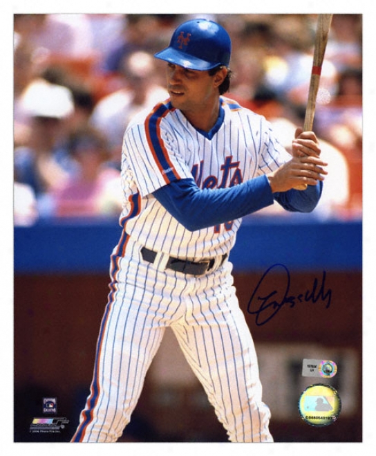 Lee Mazzilli New York Mets - Batting - Autographed 8x10 Photograph