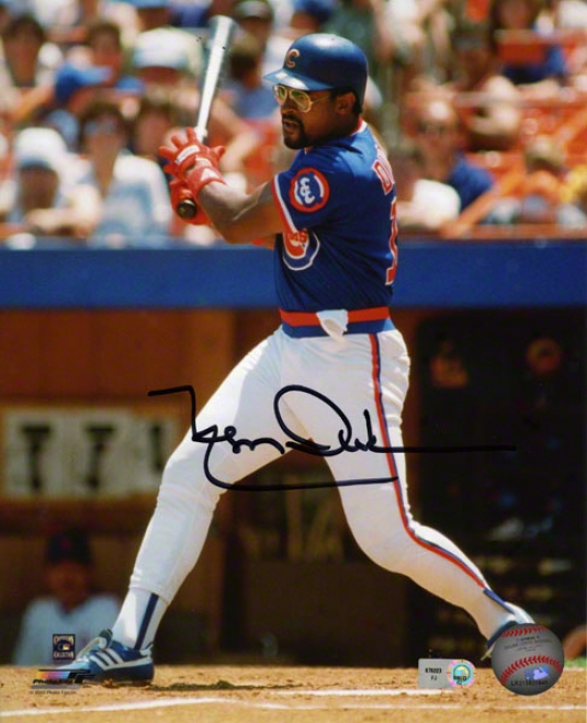 Leon Durham Autographed 8x10 Photograph  Details: Chicago Cubs