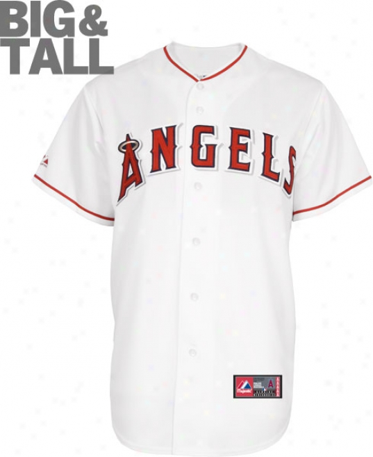 Los Angeles Angels Of Anaheim Big & Tall Home White Mlb Replica Jersey