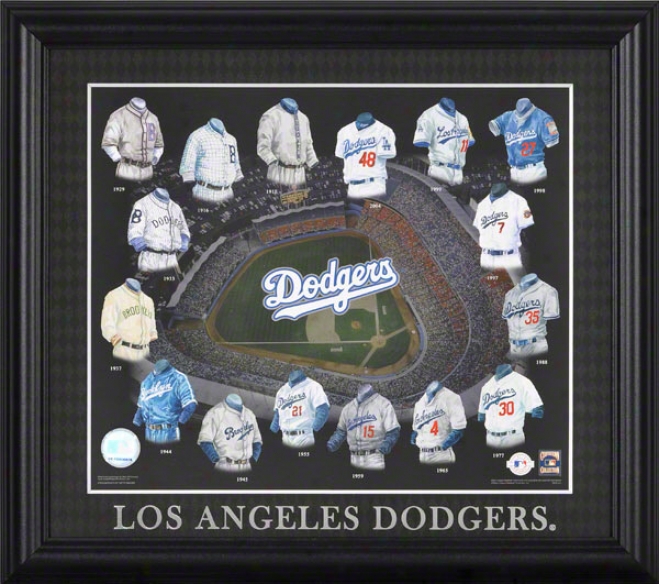 Los Angeles Dodgers 13x15 Framed Impression  Details: Evolution