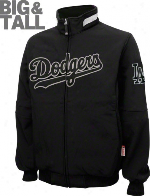 Los AngelesD odgers Big & Tall Authentic Collection Black Therma Base Triple Peak Premier Jacket