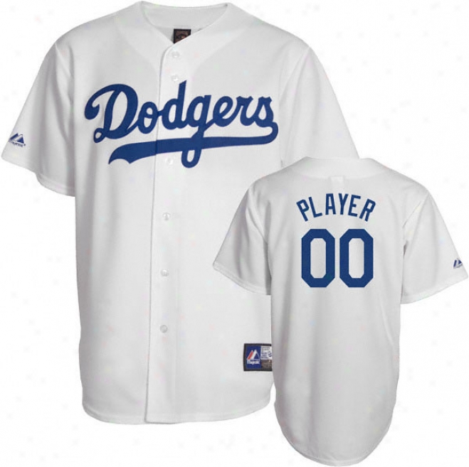 Los Angeles Dodgers Cooperstown White -any Player- Replica Jersey