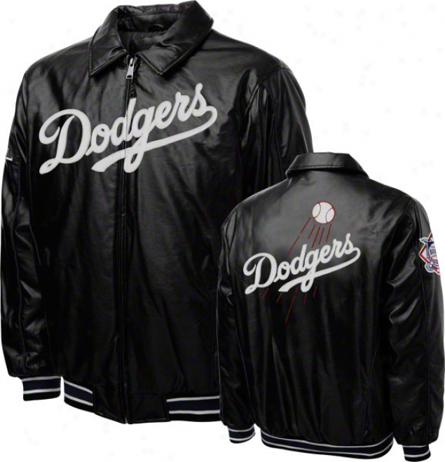 Los Angeles Dodgers Faux Leather Full-zip Varsity Jacket