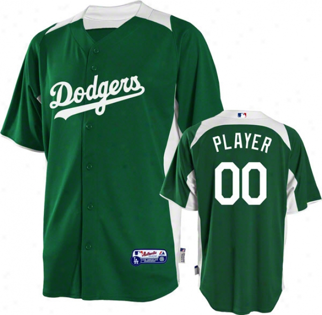 Los Angeles Dodgers Jersey: Any Player Authentic Kelly Green On-field Batting Acting out Jersey