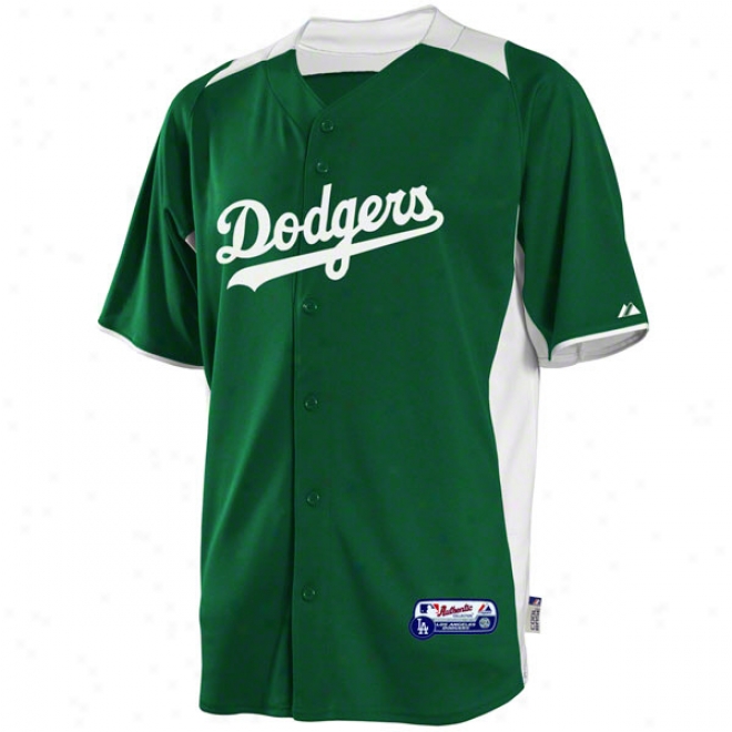 Los Angeles Dodgers Jersey: Auhtentic Kelly Green On-field Batting Practice Jersey