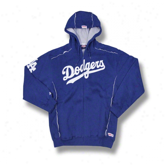 Los Angeles Dodgers Royal Grand Slam Full-zip Sherpa Lined Thermal Hooded Jacket