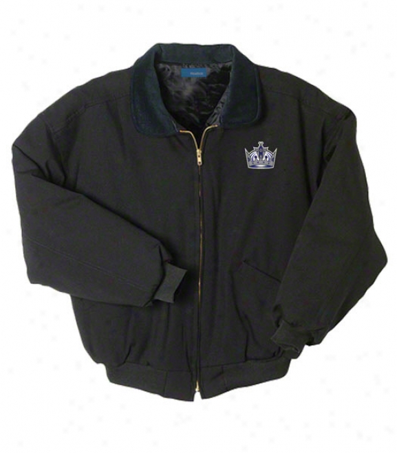 Los Angeles Kings Jacket: Black Reebok Saginaw Jacket