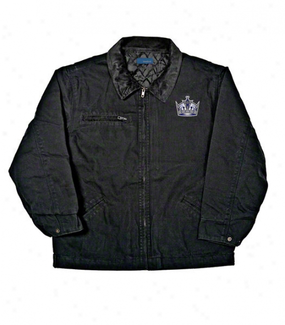 Los Angeles Kings Jacket: Black Reebok Tradesman Jerkin