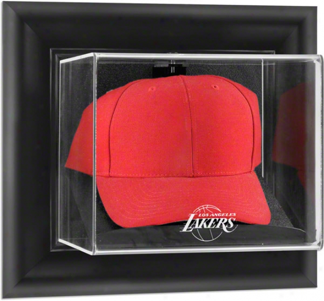 Loz Angeles Lakers Framed Wall Mounted Logo Cap Display Case