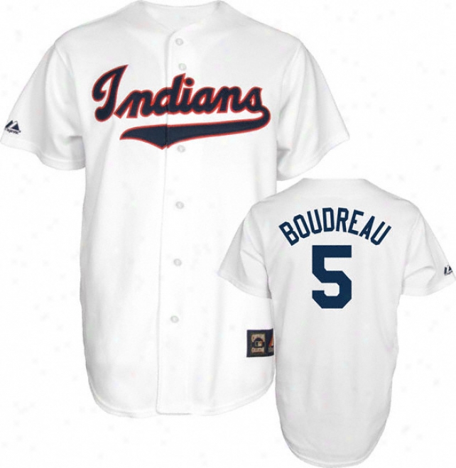 Lou Boudreau Cleveland Indians Cooperstown Throwback Jersey