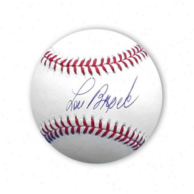 Lou Brock Autographed Baseball