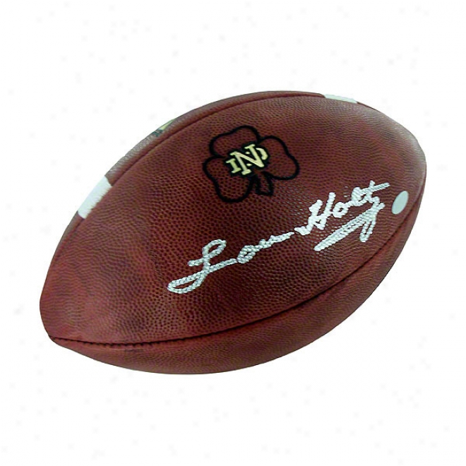 Lou Holtz Notre Dame Fighting Irish Autographed Football