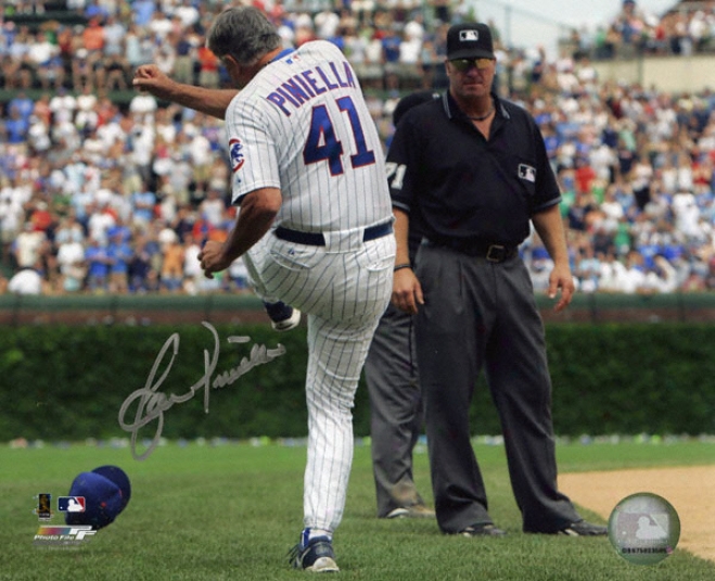 Lou Piniella Chicago Cubs Autographed 8x10 Tirade Photo