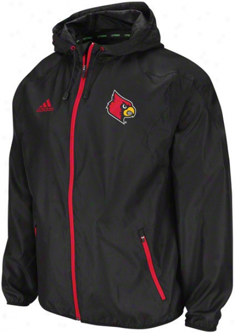 Louisville Cardinals Adidas Black 2011 Football Adizero Sideline Lightweight Jerkin