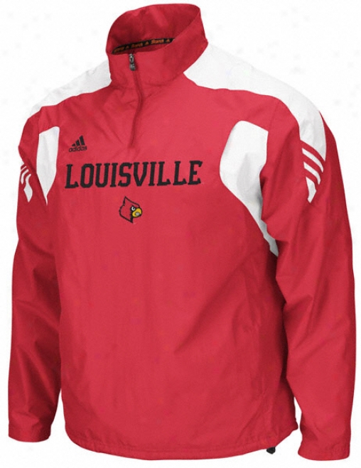 Louisville Cardinals Adidas Red Scorch Football Sideline Windshirt Jacket