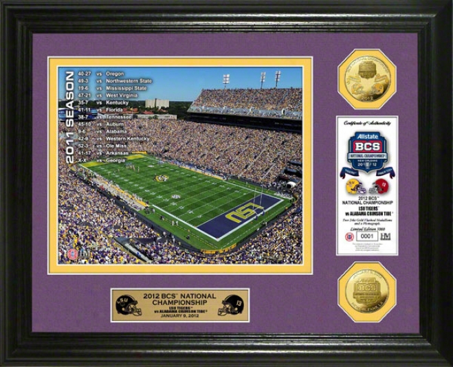 Lsu Tigers 2011 Bcs National Championship Game Gold Coin PhotoM int