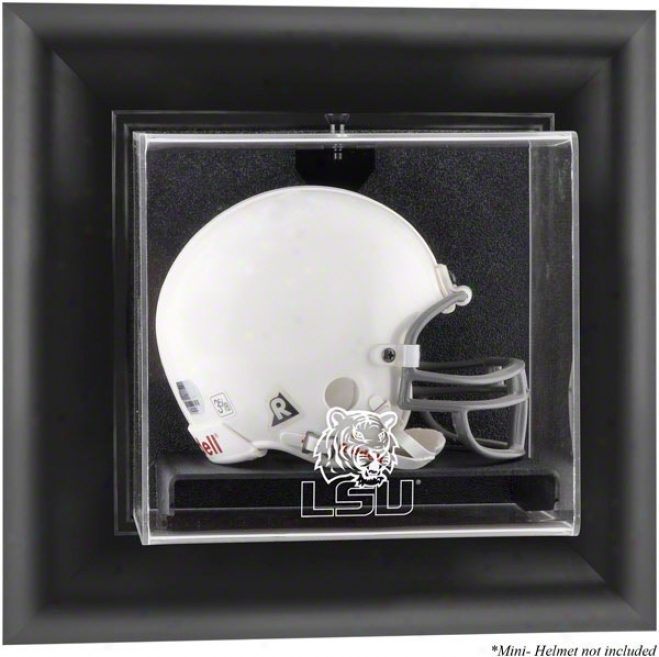 Lsu Tigers Framed Wall Mounted Logo Mini Helmet Display Case