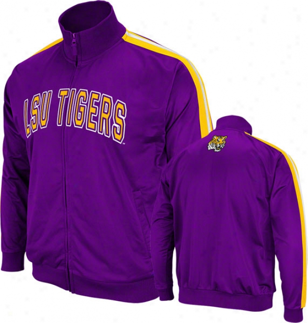 Lsu Tigers Purple Pace Track Jacket