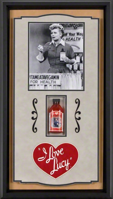 Lucille Ball I Love Lucy Vitameatavegamin Framed Shadowbox