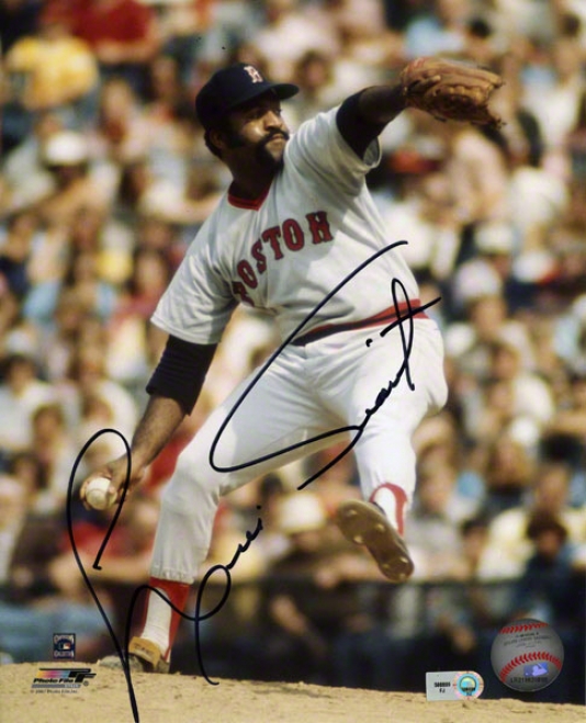 Luis Tiant Autographed 8x10 Photograph  Particulars: Boston Red Sox, Throwing