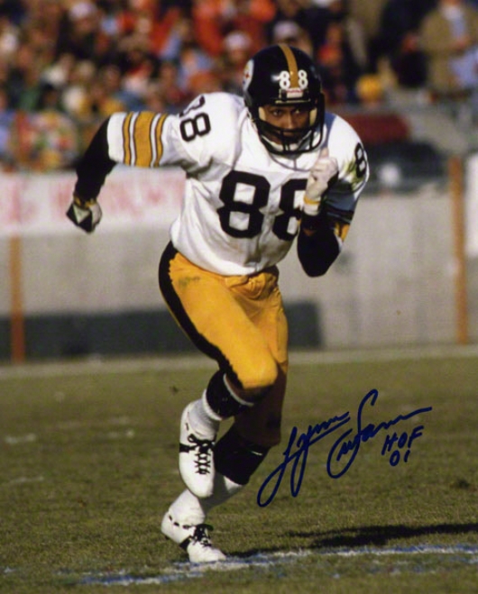 Lynn Swann Autographed 8x10 Photograph  Details: Pittsburgh Steelers, With &quothof 10&quot Inscription