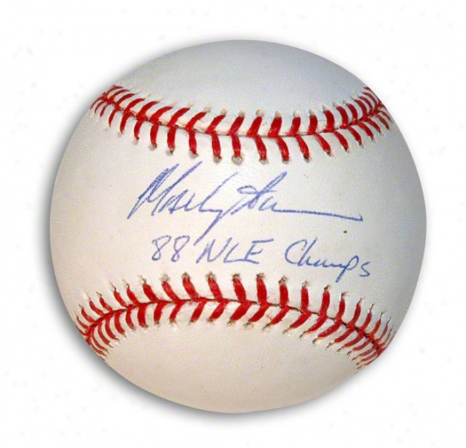 Mackey Sasser Autographed Baseball Inscribed &quot88 Nle Champs&quot