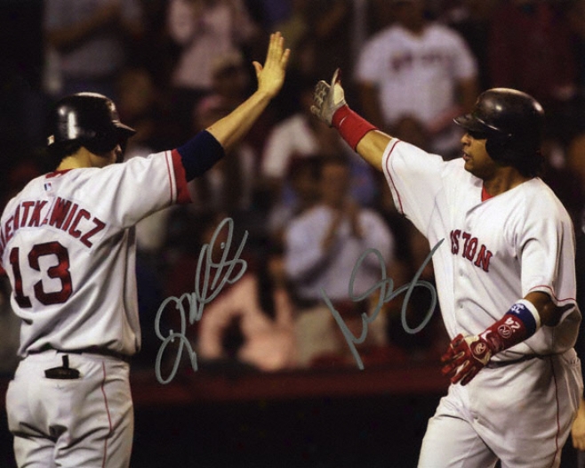 Manny Ramirez And Doug Mientkiewicz Boston Red Sox 8x10 Dual Autographed Photograph