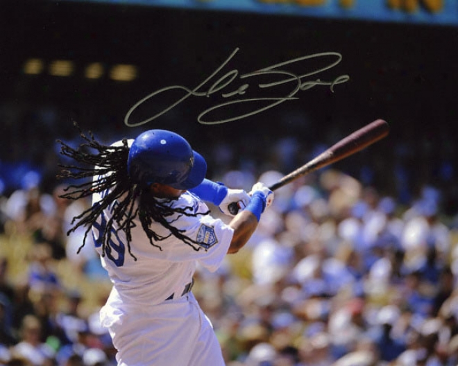 Manny Ramirez Autographedd Photograph: Signed Los Angeles Dodgers Batting 8x10 Photograph