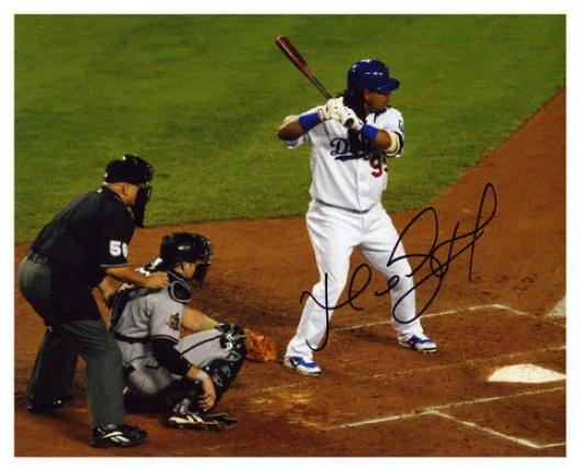 Manny Ramirez Los Angeles Dodgers - Batting - Autographed 8x10 Photograph