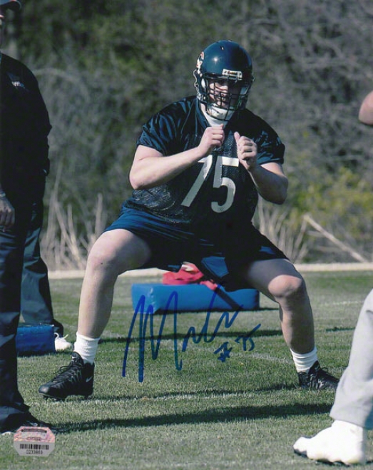 Marc Colombo Chicago Bears - Blocking Practice - 8x10 Autographed Photograph