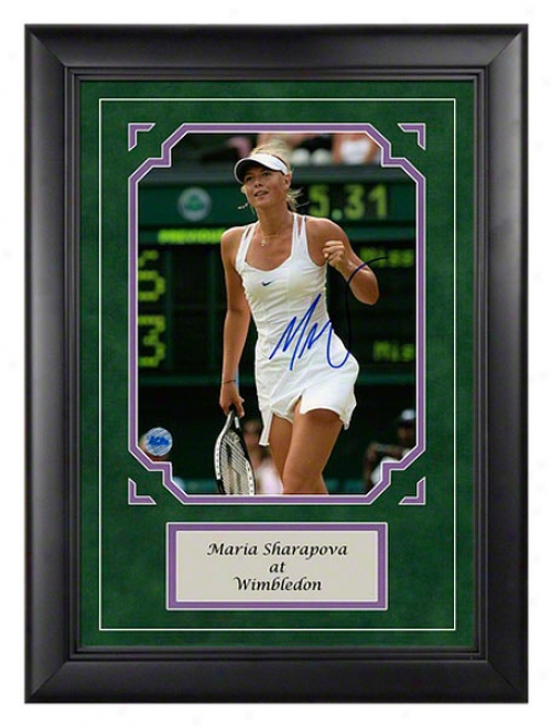 Maria Sharapova Autograph Wimbledon Framed Photograph