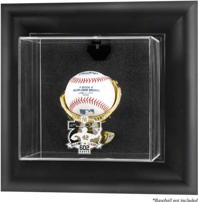 Mariano Rivera 602 All-time Saves Leader Framed Wall Mountable Logo Baseball Display Case