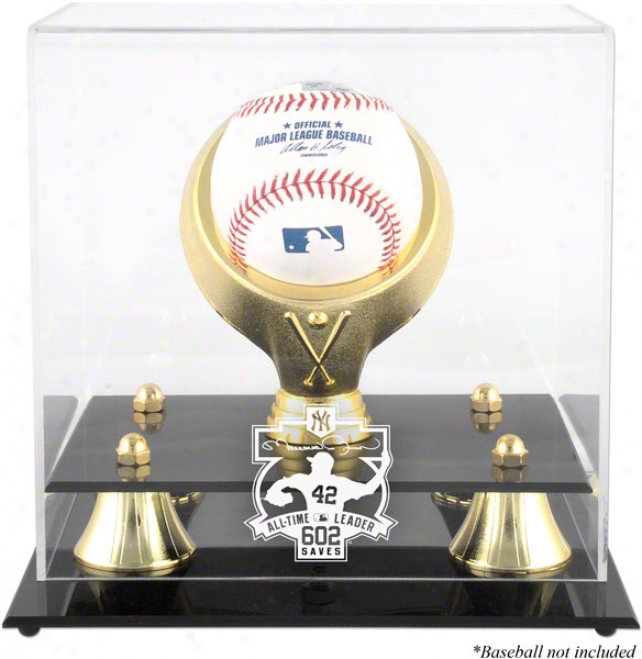 Mariano Rivera 602 All-time Savrs Chief Golden Calssic Logo Baseball Display Case