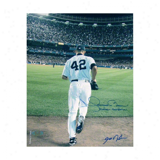 Mariano Rivera Autographed Photograph  Details: New York Yankees, Enter Sandman Inscription, Color Photo, 8x10