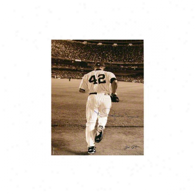 Mariano Rivera New York Yankees 16x20 Autographed Photograph 2006 Entering The Game- Sepia