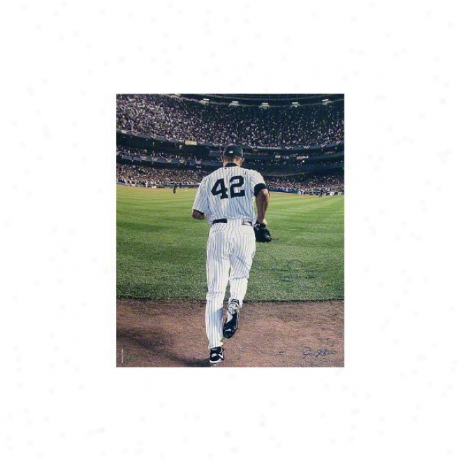 Mariano Rivera New York Yankees 20x24 Autographed Last To Wear #42 Color Photograph