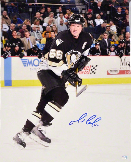 Mario Lmeieux Pittsburgh Penguins -action- 16x20 Autographed Photograph