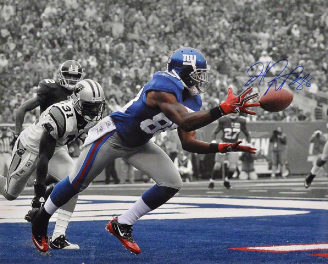 Mario Manningham Autographed 16x20 Photpgraph  Details: New York Giants , Vs. Carlina Panthers