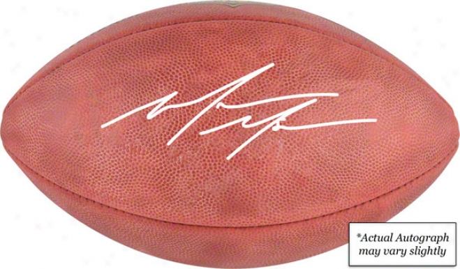 Mario Manningham Autographed Football