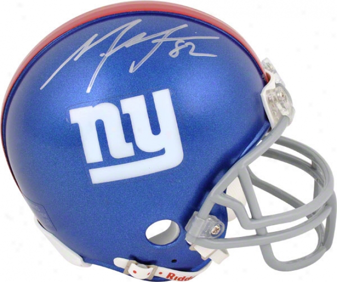 Mario Manningham Autographed Mini Helmet  Details: New York Giants