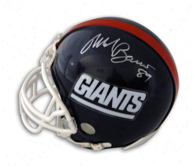 Mark Bacaro New York Giants Autographed Mini Helmet