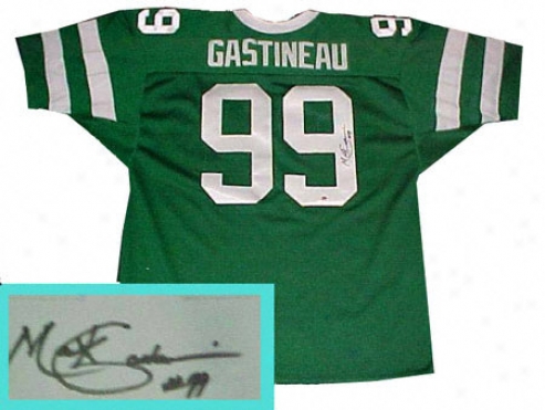 Mark Gastineau New York Jets Autographed Throwback Flourishing Jersey