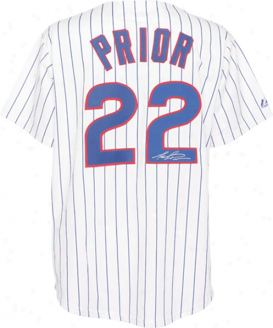 Mark Prior Autographed Jersey  Details: Chicago Cubs, Replica