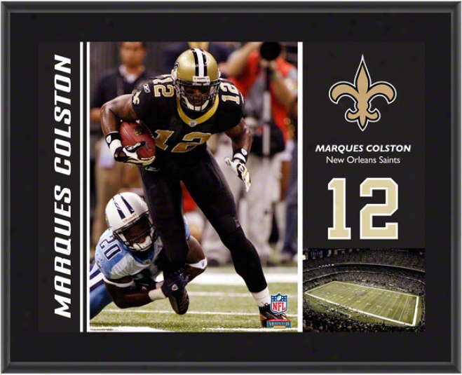 Marques Colston Plaque  Details: New Orleans Saints, Sublimated, 10x13, Nfl Plaque