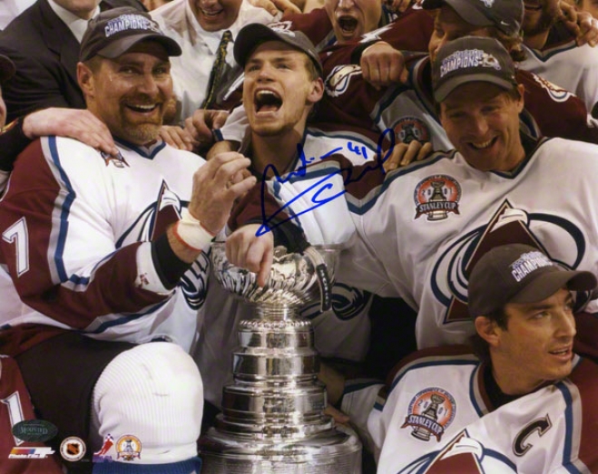 Martin Skoula Colorado Avalanche 2001 Stanley Cup 8x10 Autographed Photograaph