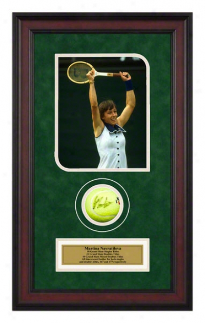 Martina Navratilova Wimbledon Match Framed Autographed Tennis Dance With Photo