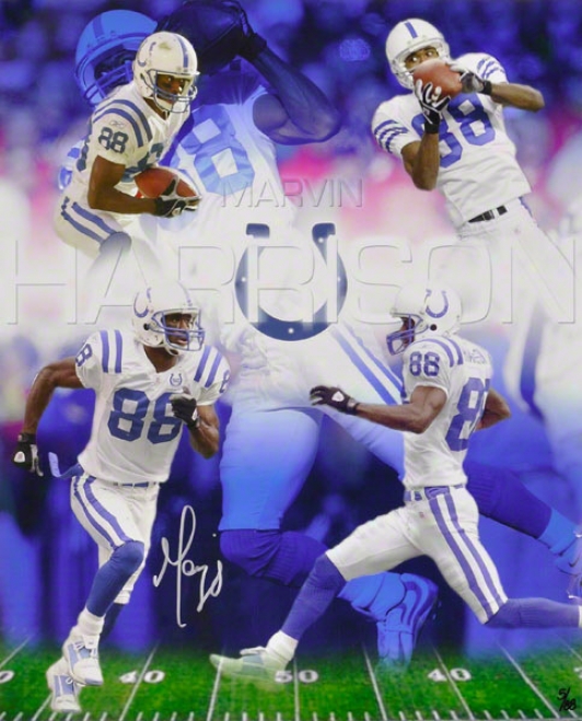 Marvin Harrison Indianapolis Colts - #88 Collage - Autographed 16x20 Photograph